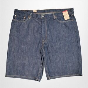 Levi's 469 Loose Fit Denim Shorts 12" Mens 46 Blue 100% Cotton Baggy Y2K NWT